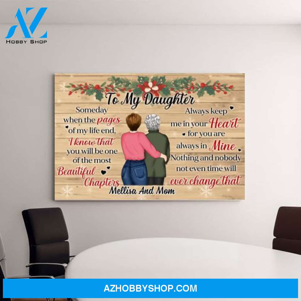 Personalized Canvas, To My Daughter, Christmas Theme, Christmas Gift For Daughters
