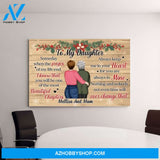 Personalized Canvas, To My Daughter, Christmas Theme, Christmas Gift For Daughters