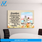Personalized Canvas, To My Grandson, Autumn Theme, Thanksgiving Gift for Grandson