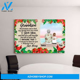 Personalized Canvas, To My Grandson, Christmas Gift for Grandson
