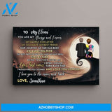 Personalized Canvas, To My Love You Are My Always and forever, Couple On Spiral Hill, Gifts for Halloween, Anniversary Gifts for Couple
