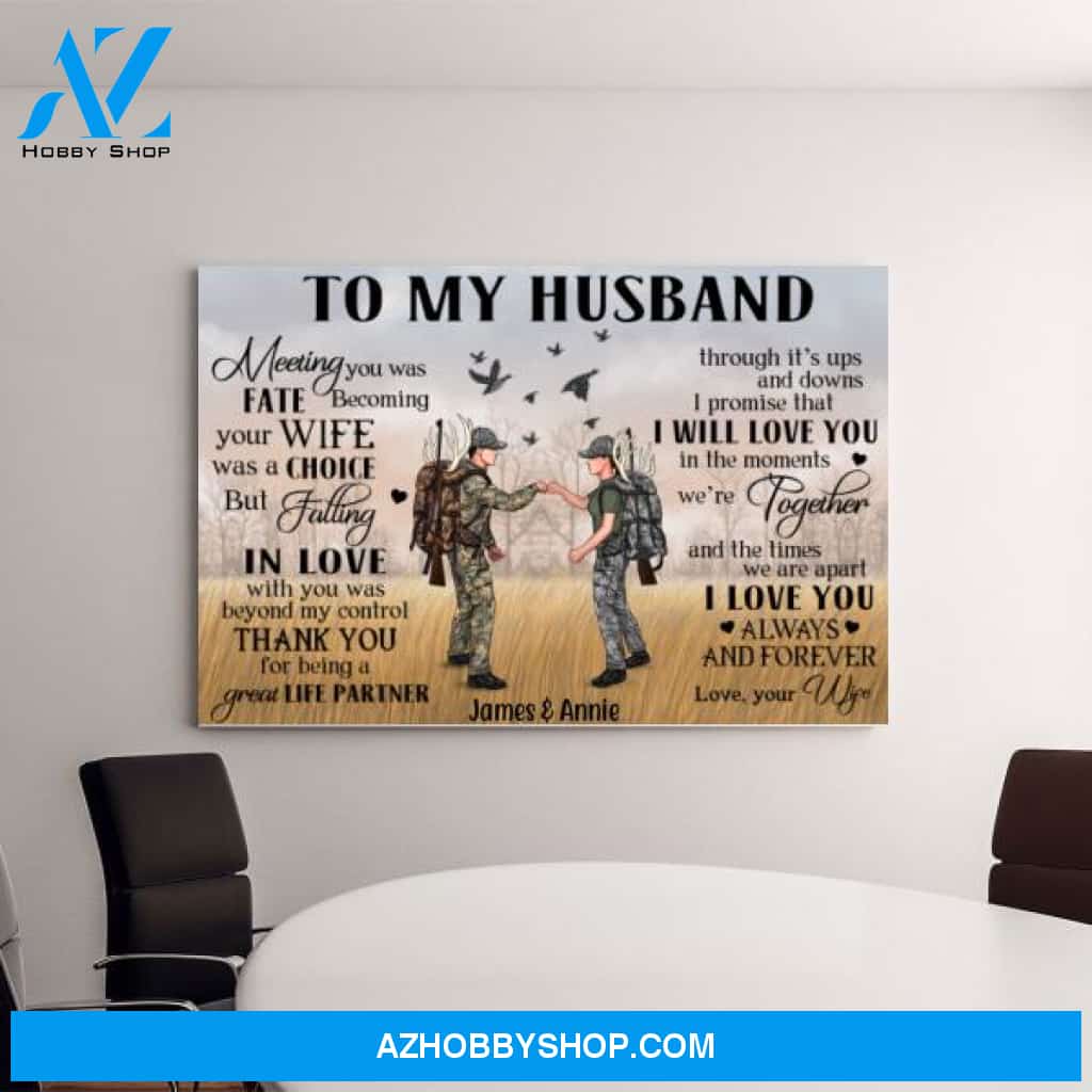 Personalized Canvas, To My Wife, To My Husband, Gift for Her, Gift for Him, Gift for Hunters