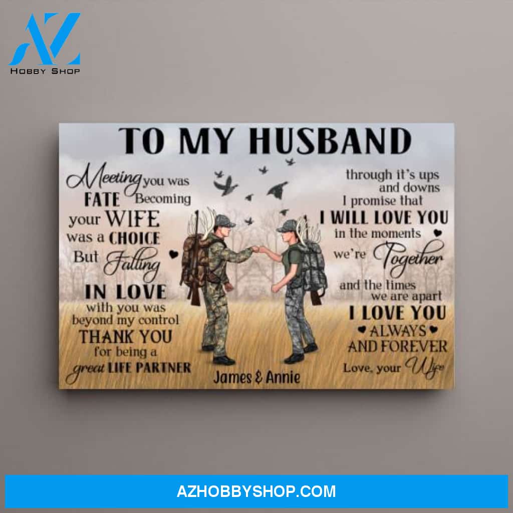 Personalized Canvas, To My Wife, To My Husband, Gift for Her, Gift for Him, Gift for Hunters