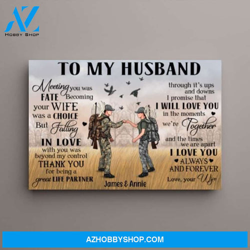 Personalized Canvas, To My Wife, To My Husband, Gift for Her, Gift for Him, Gift for Hunters