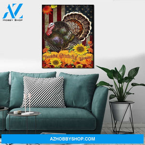Personalized Canvas Turkey Thanksgiving America Wall Art For Christmas Gift Canvas Wall Art