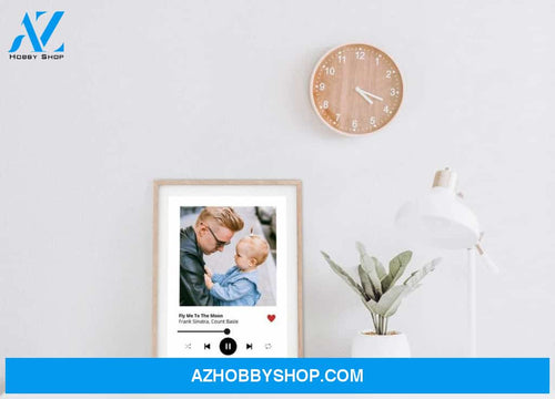 Personalized Canvas, Ulbum Cover with Your Song Canvas And Poster, Wall Decor Visual Art, Gift Father's Day