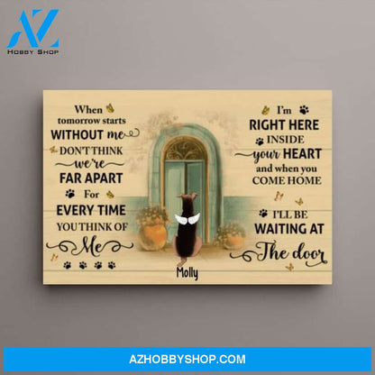 Personalized Canvas, Waiting At The Door, Memorial Gifts for Dog Loss, Gift for Dog Lovers