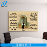 Personalized Canvas, Waiting At The Door, Memorial Gifts for Dog Loss, Gift for Dog Lovers