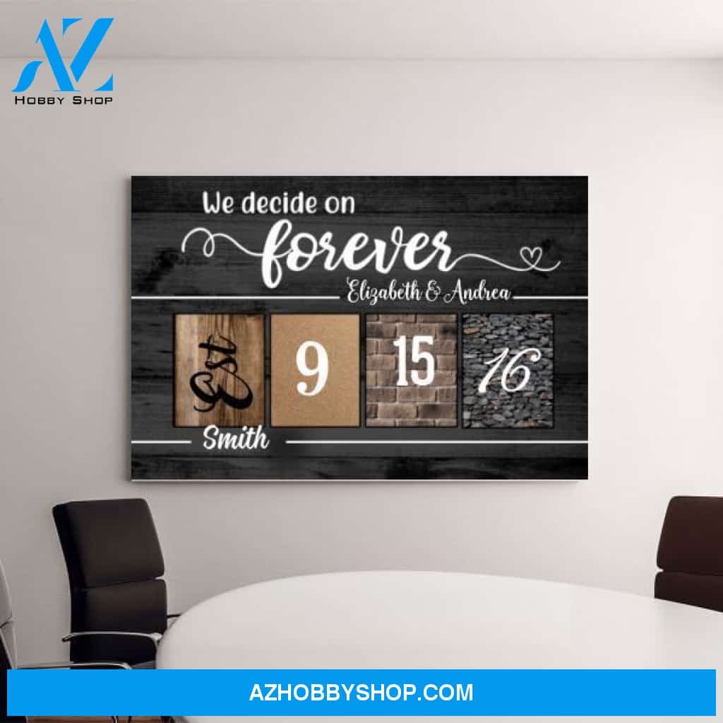 Personalized Canvas, Wedding Anniversary Day, Anniversary Gift for Couple, Gift for Family
