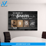 Personalized Canvas, Wedding Anniversary Day, Anniversary Gift for Couple, Gift for Family