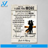 Personalized Canvas, When I Say I Love You More, Gift for Couple, Wedding Anniversary