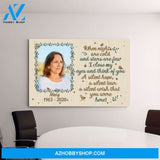 Personalized Canvas, When Nights Are Cold, Memorial Gift For Loss Of Family Members