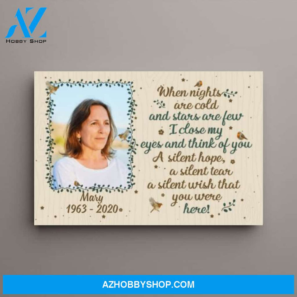 Personalized Canvas, When Nights Are Cold, Memorial Gift For Loss Of Family Members