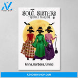 Personalized Canvas, Witches Squad, Halloween Gifts, Gift for Sisters, Best Friends