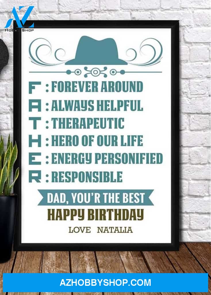 Personalized Canvas, You Are Best Dad Canvas And Poster, Wall Decor Visual Art, Gift Father's Day
