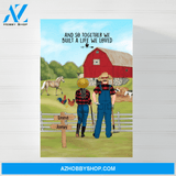 Personalized Canvas/Poster, Farming Couple, Custom Gift for Farmers