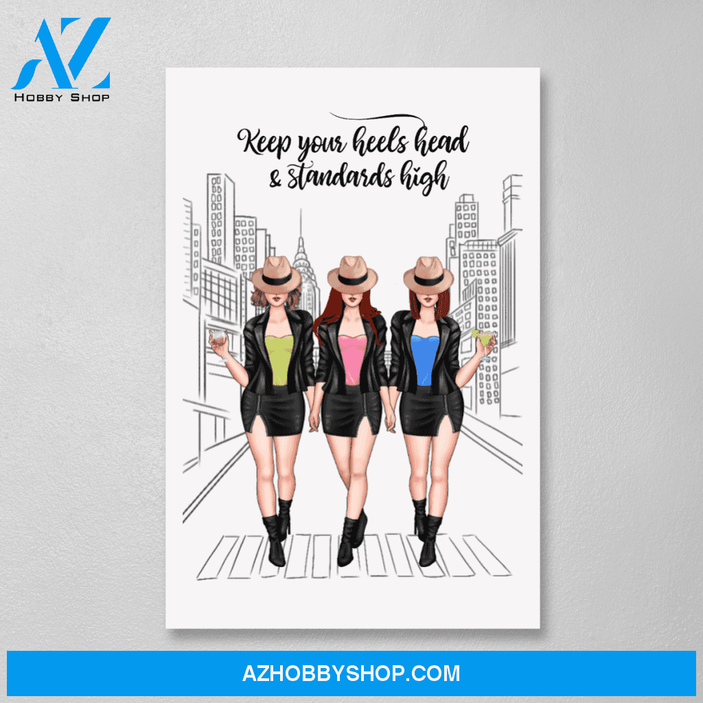 Personalized Canvas/Poster, Fashion Girls, Custom Gift for Fashion Lovers and Besties Sisters