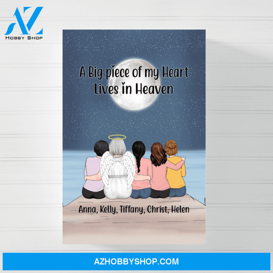 Personalized Canvas/Poster, Memorial Mother and Daughters, Custom Gift for Mother's Day