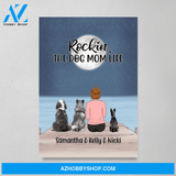 Personalized Canvas/Poster, Mother and Dogs Dog Mom, Custom Gift for Mother's Day