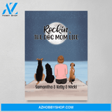 Personalized Canvas/Poster, Mother and Dogs Dog Mom, Custom Gift for Mother's Day