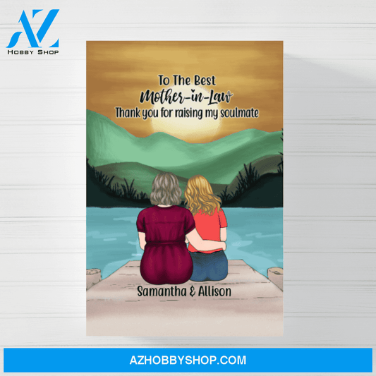 Personalized Canvas/Poster, Mother In Law with Daughter, Custom Gift for Mother's Day