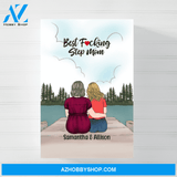 Personalized Canvas/Poster, Step Mom and Daughters, Custom Gift for Mom