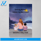 Personalized Canvas/Poster, Woman and Kid, Custom Gift for Mother's Day