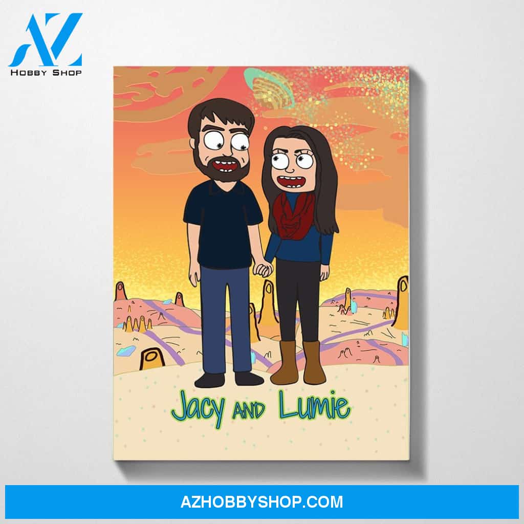 Personalized Cartoon Portrait, Custom Canvas Prints