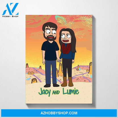 Personalized Cartoon Portrait, Custom Canvas Prints