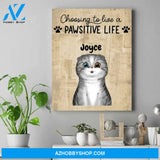 Personalized Cat Canvas Art - Gift Ideas For Cat Lovers - Up To 4 Cats