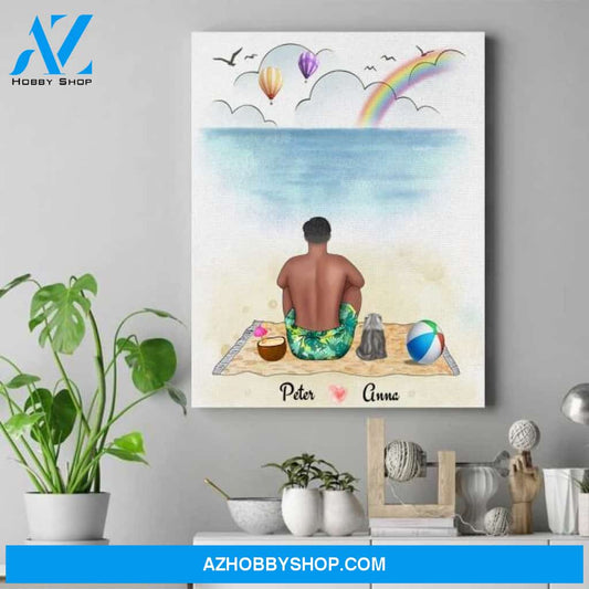 Personalized Cat Dad Canvas - Luxury Gifts For Cat Lovers - Up To 4 Cats