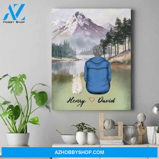 Personalized Cat Dad Canvas - Presents For Cat Lovers - Up To 4 Cats