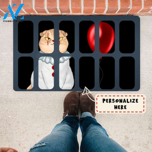Personalized Cat Drain Halloween Doormat
