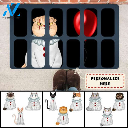 Personalized Cat Drain Halloween Doormat