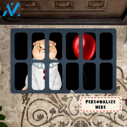Personalized Cat Drain Halloween Doormat