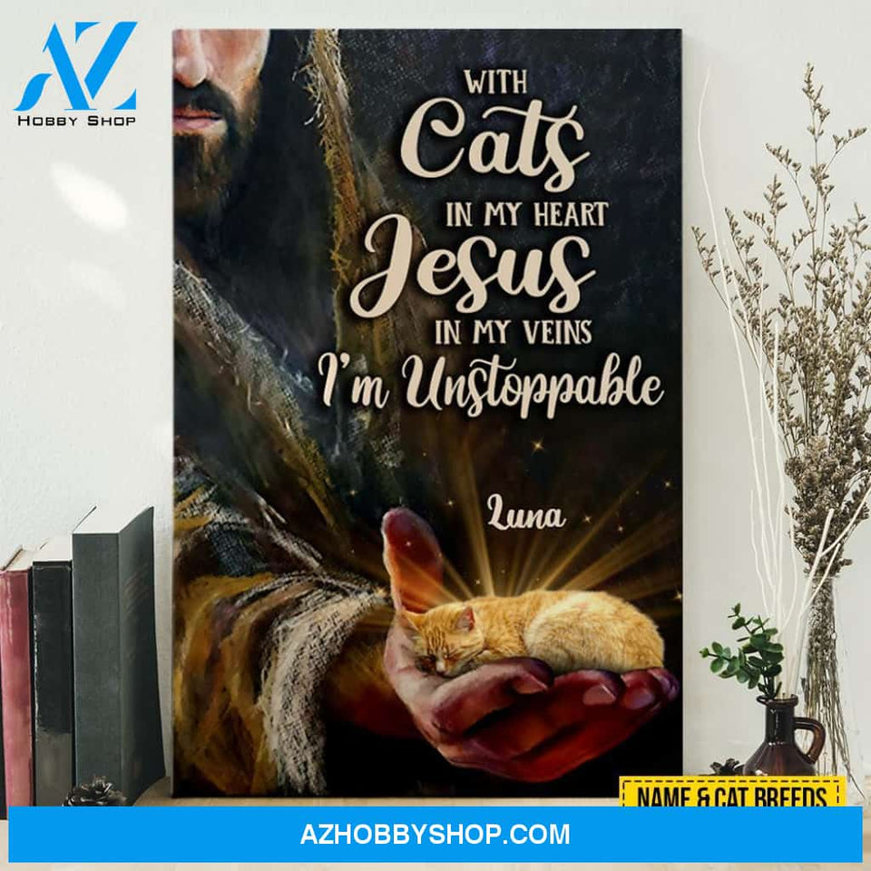 Personalized Cat Jesus With Cats In My Heart Jesus