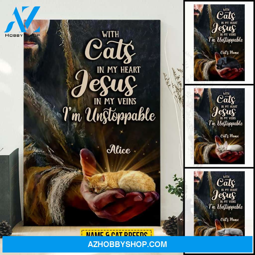 Personalized Cat Jesus With Cats In My Heart Jesus