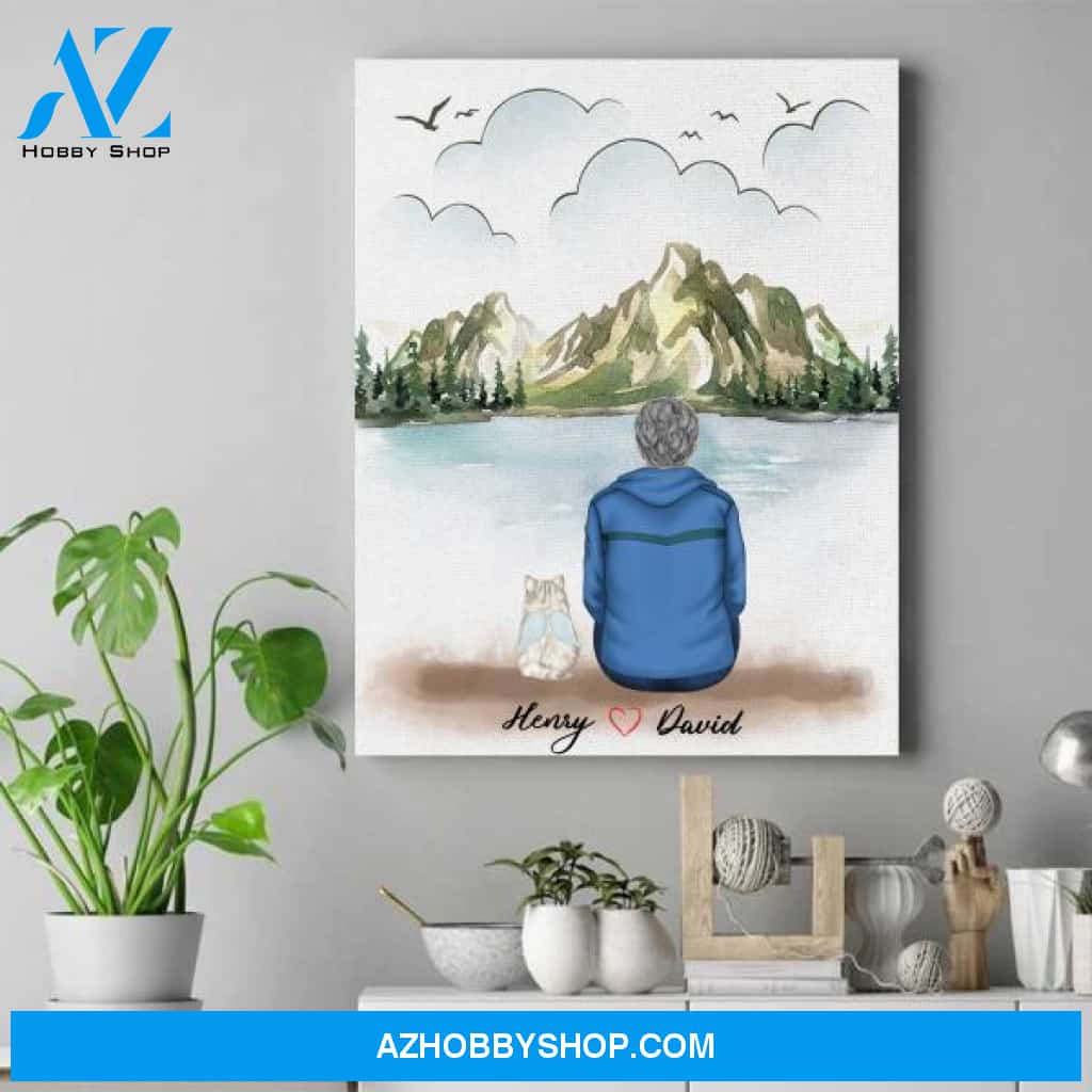 Personalized Cat Love Art - Cat Dad Gift Ideas - Loss Of Cat Gift
