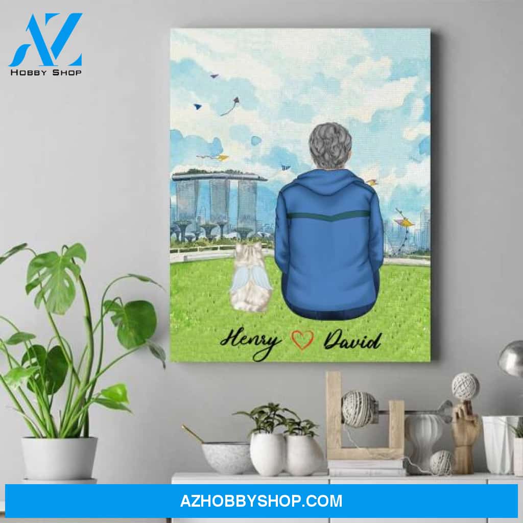 Personalized Cat Lover Canvas - Best Cat Dad Gifts - Cat Passed Away Gift