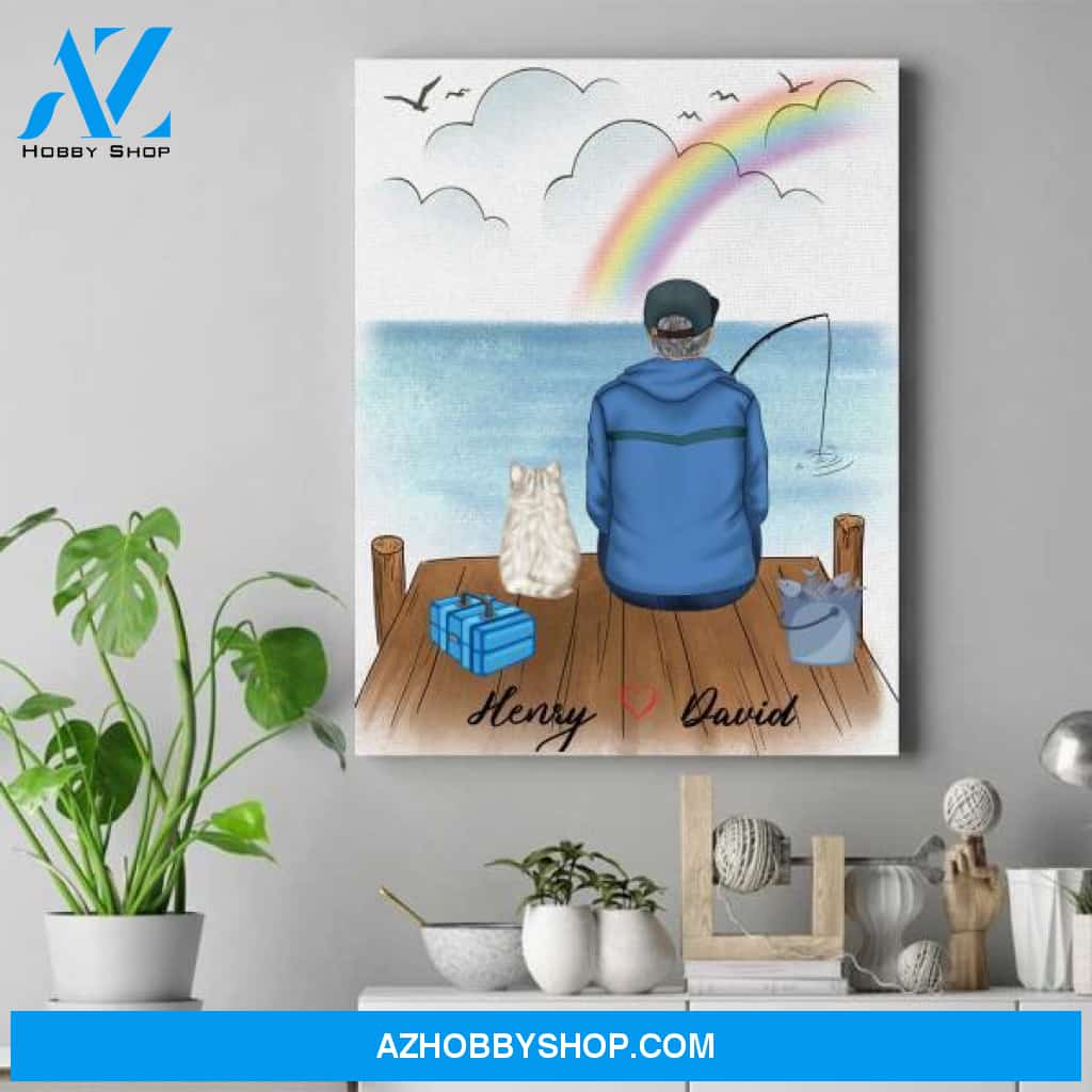 Personalized Cat Lover Canvas - Funny Gifts For Cat Lovers - Cat Dad Personalized Gifts