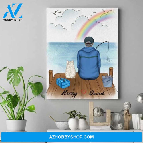 Personalized Cat Lover Canvas - Funny Gifts For Cat Lovers - Cat Dad Personalized Gifts