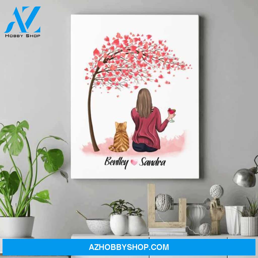 Personalized Cat Lover Canvas - Cat Mom Mother'S Day Gifts - Up To 3 Cats