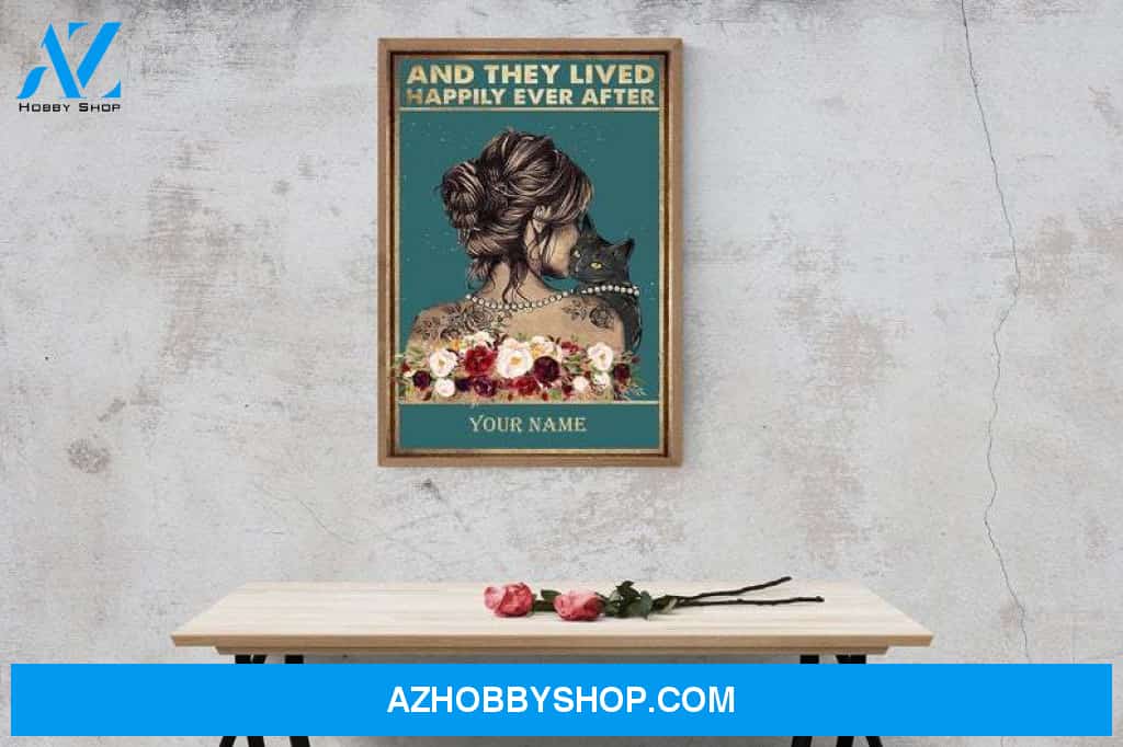 Personalized Cat Lover Custom Name Canvas And Poster, Wall Decor Visual Art