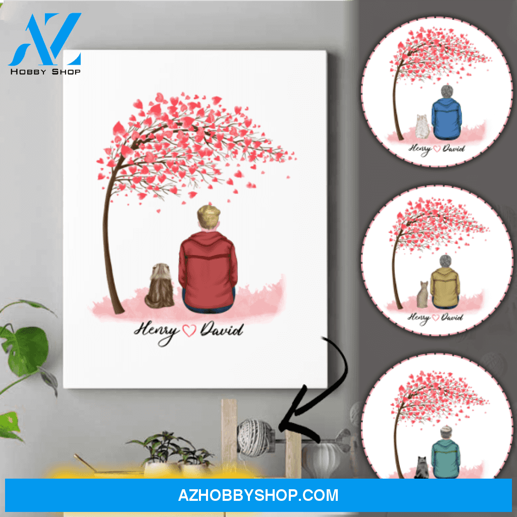 Personalized Cats Canvas - Gifts For Cat People - Cat Gifts For Him