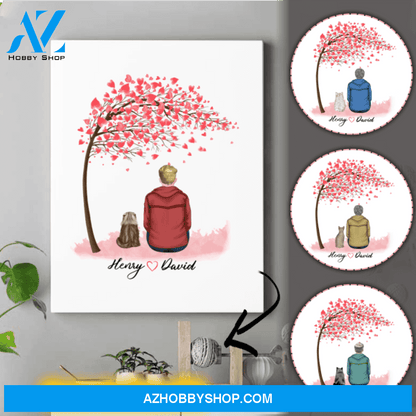 Personalized Cats Canvas - Gifts For Cat People - Cat Gifts For Him