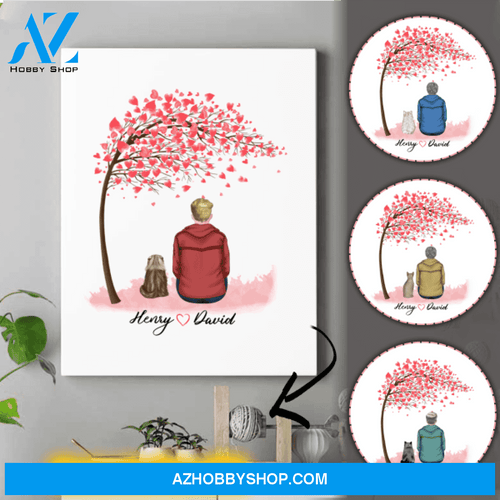 Personalized Cats Canvas - Gifts For Cat People - Cat Gifts For Him