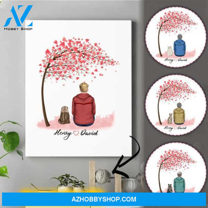 Personalized Cats Canvas - Gifts For Cat People - Cat Gifts For Him