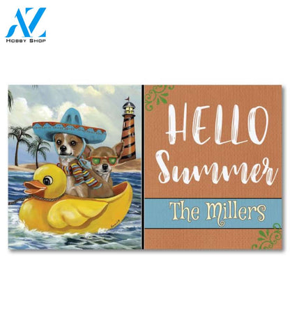 Personalized Chihuahua Sailing Doormat - 18" x 30"