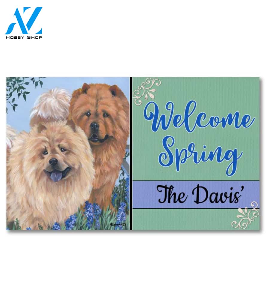 Personalized Chow Chow Meadow Doormat - 18" x 30"