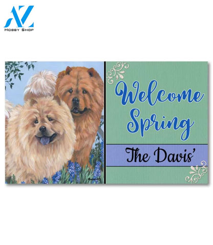 Personalized Chow Chow Meadow Doormat - 18" x 30"